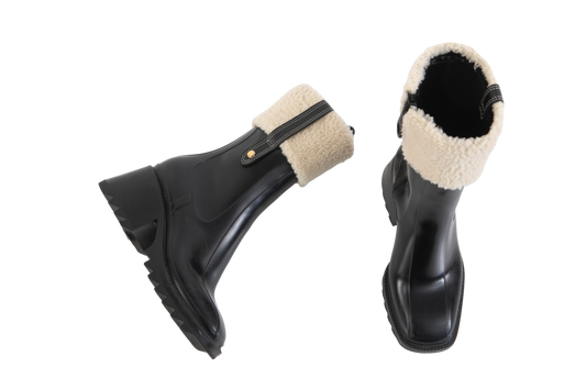 CHLOE RAINBOOT BETTY SNOW SHEARLING BLACK - 36 BR