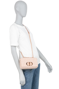 DIOR CARO SMALL MACRONNAGE ROSE LINEN