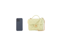 CHANEL VANITY CASE GREEN CAVIAR LEATHER