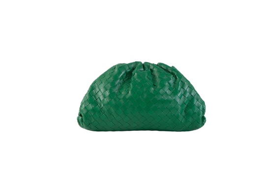 BOTTEGA THE POUCH CLUTCH MOSS GREEN