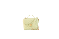 CHANEL VANITY CASE GREEN CAVIAR LEATHER