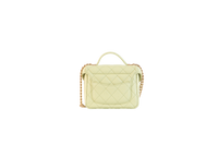 CHANEL VANITY CASE GREEN CAVIAR LEATHER
