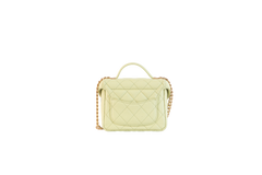 CHANEL VANITY CASE GREEN CAVIAR LEATHER