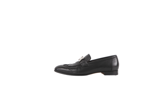 HERMÈS MOCASSIM H LOGO PARIS BLACK