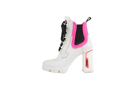 DESAPEGO ISABELLA SETTANNI PRADA SAPATO WHITE NEOPRENE PINK