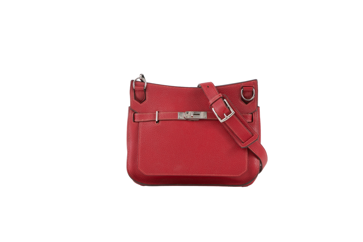 HERMÈS JYPSIERE 28 RED HARDWARE SILVER