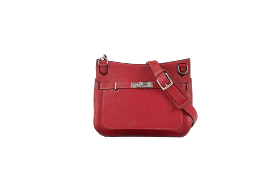 HERMÈS JYPSIERE 28 RED HARDWARE SILVER