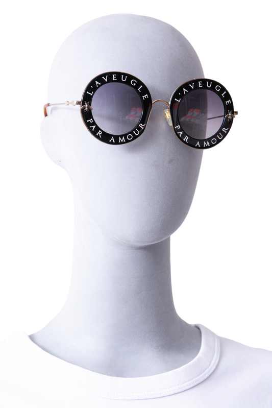 GUCCI ROUND L'AVEUGLE HOTSELL BLACK