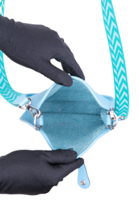 HERMÈS MINI EVELYNE CLEMENCE TURQUOISE