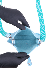 HERMÈS MINI EVELYNE CLEMENCE TURQUOISE