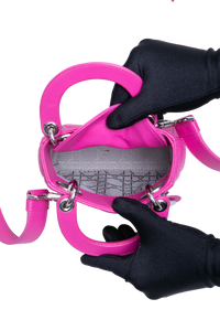 DIOR LADY DIOR MICRO LAMBSKIN CANNAGE PINK