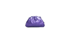 BOTTEGA MINI POUCH IN CRUSHED PURPLE METALLIC