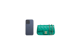 CHANEL EXTRA MINI SF LAMBSKIN GREEN
