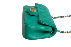 CHANEL EXTRA MINI SF LAMBSKIN GREEN