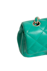 CHANEL EXTRA MINI SF LAMBSKIN GREEN