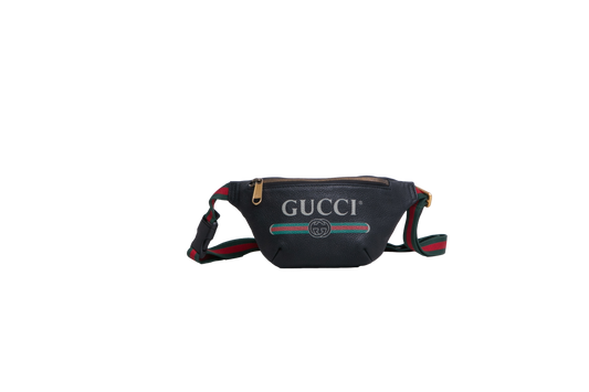 GUCCI POCHETTE LOGO PRINT SMALL BLACK