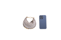 FENDI FENDIGRAPHY NANO TERCIOPELO FF GRIGIO