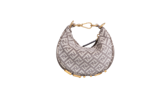FENDI FENDIGRAPHY NANO TERCIOPELO FF GRIGIO