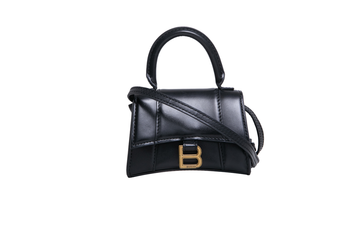 BALENCIAGA HOURGLASS MICRO BLACK