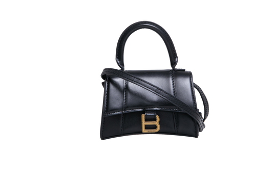 BALENCIAGA HOURGLASS MICRO BLACK