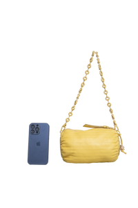 DESAPEGO MARIA VICTORIA TINOCO LOEWE BRACELET BAG IN PLEATED NAPPA YELLOW