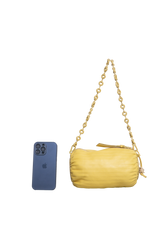 DESAPEGO MARIA VICTORIA TINOCO LOEWE BRACELET BAG IN PLEATED NAPPA YELLOW