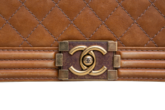 CHANEL SHOULDER BAG BOY MEDIUM 2014 CAMEO