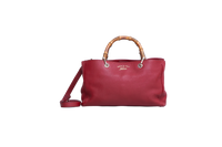 GUCCI TOTE LARGE SHOPPER BAMBOO HANDLE RED