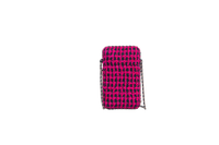 CHANEL PHONE HOLDER TWEED CHAIN AROUND PINK