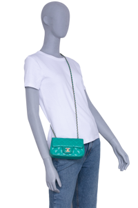 CHANEL EXTRA MINI SF LAMBSKIN GREEN