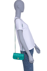 CHANEL EXTRA MINI SF LAMBSKIN GREEN