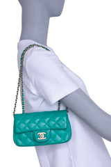 CHANEL EXTRA MINI SF LAMBSKIN GREEN