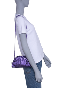 BOTTEGA MINI POUCH IN CRUSHED PURPLE METALLIC