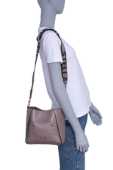 STELLA MCCARTNEY ECO ALTER NAPPA PERFORATED MINI DARK TAUPE