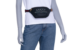 GUCCI POCHETTE LOGO PRINT SMALL BLACK
