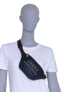 GUCCI POCHETTE LOGO PRINT SMALL BLACK