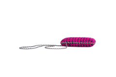 CHANEL PHONE HOLDER TWEED CHAIN AROUND PINK