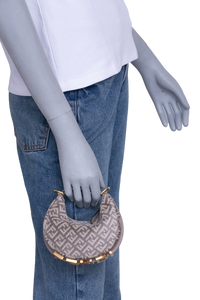 FENDI FENDIGRAPHY NANO TERCIOPELO FF GRIGIO
