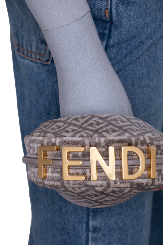 FENDI FENDIGRAPHY NANO TERCIOPELO FF GRIGIO