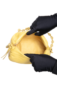 DESAPEGO MARIA VICTORIA TINOCO LOEWE BRACELET BAG IN PLEATED NAPPA YELLOW