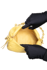 DESAPEGO MARIA VICTORIA TINOCO LOEWE BRACELET BAG IN PLEATED NAPPA YELLOW