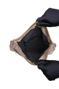 STELLA MCCARTNEY WOVEN BOUCLE FOLD OVER FALABELLA METALLIC