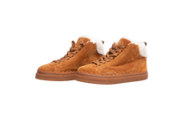 CHLOE SNEAKERS LAUREN SHEARLING HIGH TOP BROWN -  39 BR