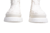 VALENTINO ATELIER ROSE RUBBER TALL RAIN BOOTS IVOIRE - 36 BR