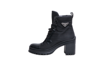 PRADA BOOT RE-NYLON SPAZZOLATO BLACK - 37 1/2 BR