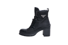 PRADA BOOT RE-NYLON SPAZZOLATO BLACK - 37 1/2 BR