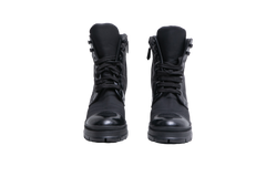 PRADA BOOT RE-NYLON SPAZZOLATO BLACK - 37 1/2 BR