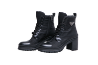 PRADA BOOT RE-NYLON SPAZZOLATO BLACK - 37 1/2 BR