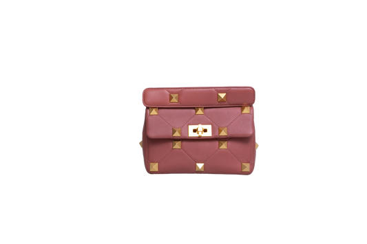 VALENTINO ROMAN ROCKSTUD SMALL COGNAC