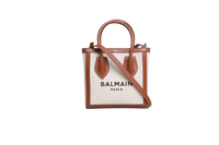 BALMAIN B-ARMY TOTE CANVAS NEUTRAL